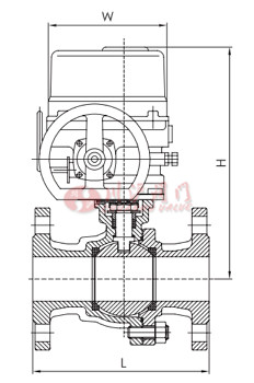 電動(dòng)防爆球閥結(jié)構(gòu)圖