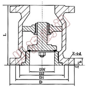 立式止回閥結(jié)構(gòu)圖